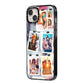 Photo Wall Montage Upload iPhone 14 Plus Black Impact Case Side Angle on Silver phone