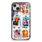 Photo Wall Montage Upload iPhone 14 Plus Black Impact Case on Silver phone