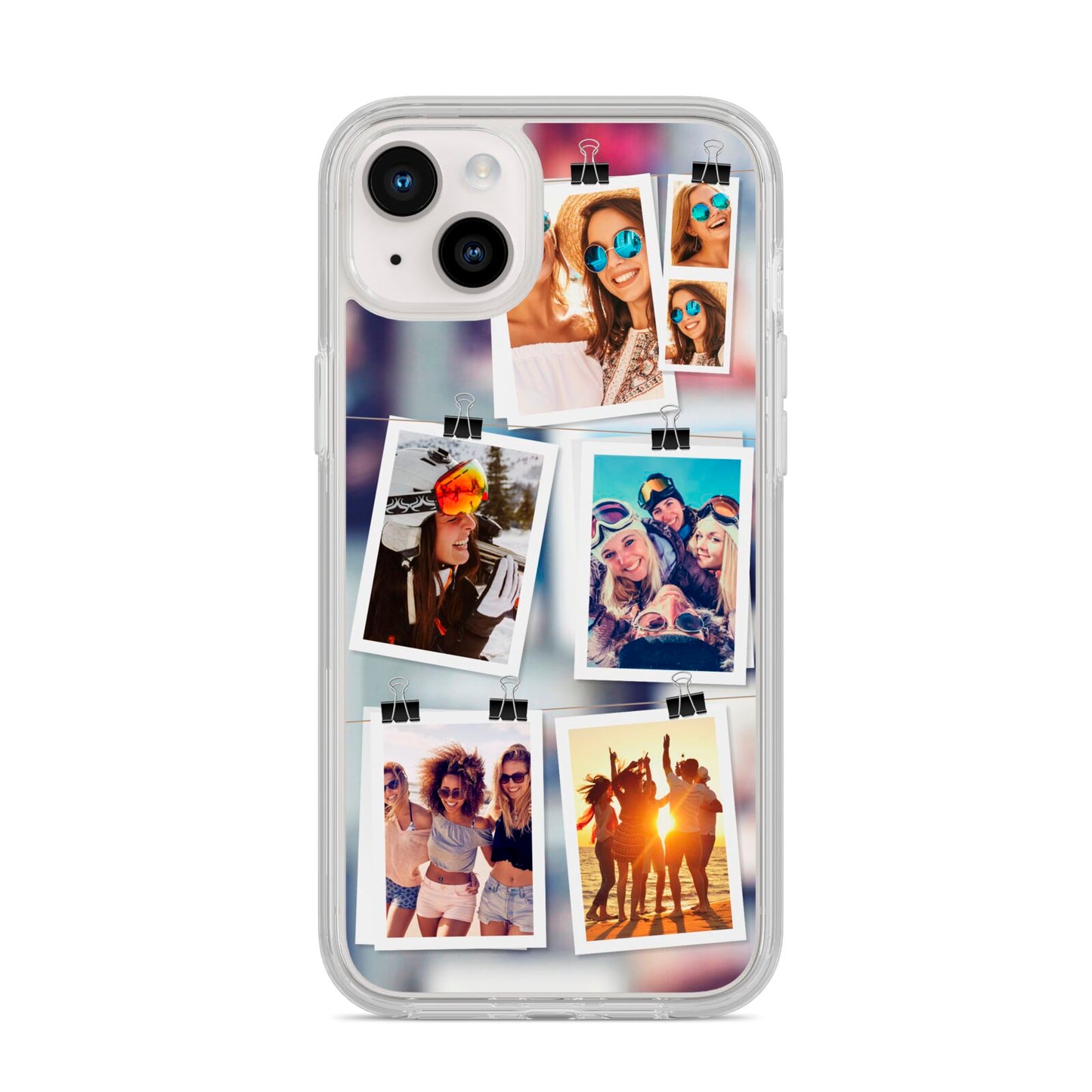 Photo Wall Montage Upload iPhone 14 Plus Clear Tough Case Starlight