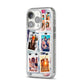 Photo Wall Montage Upload iPhone 14 Pro Glitter Tough Case Silver Angled Image