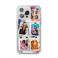 Photo Wall Montage Upload iPhone 14 Pro Max Clear Tough Case Silver