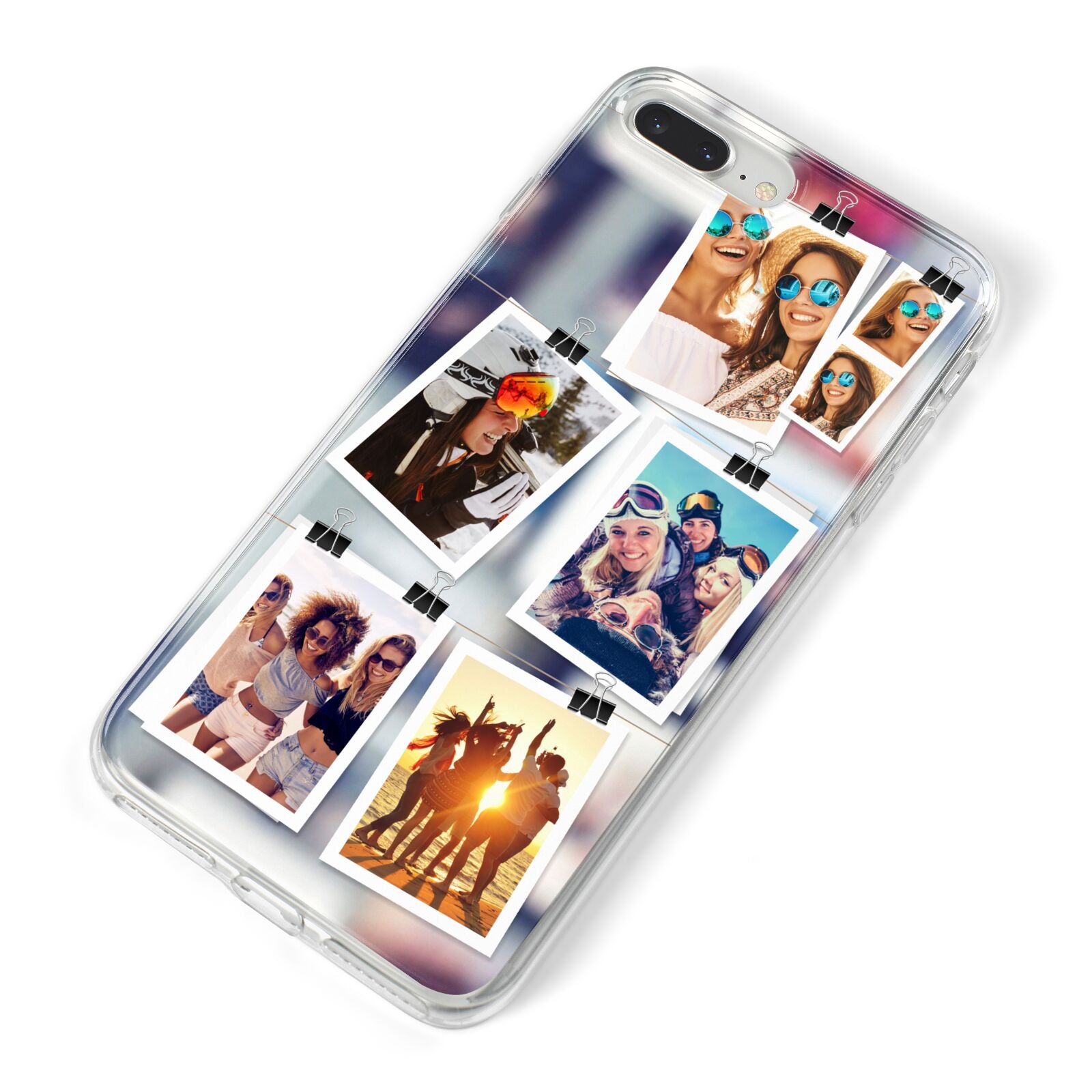 Photo Wall Montage Upload iPhone 8 Plus Bumper Case on Silver iPhone Alternative Image