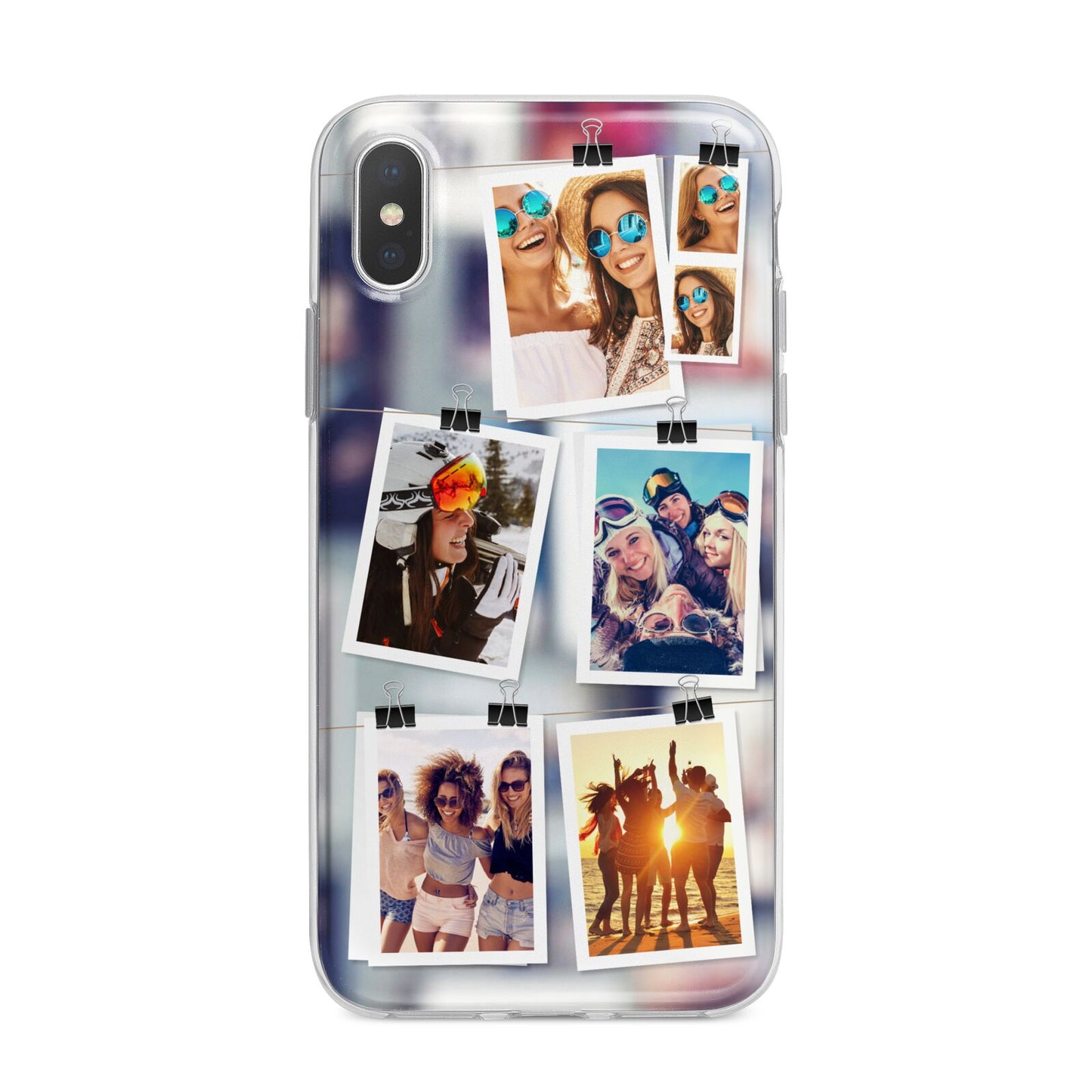 Photo Wall Montage Upload iPhone X Bumper Case on Silver iPhone Alternative Image 1