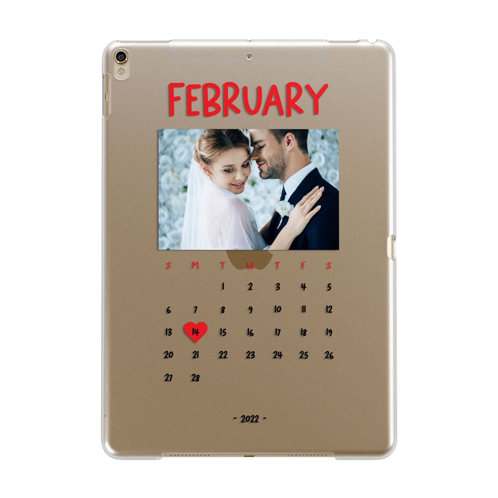 Photo Wedding Anniversary Apple iPad Gold Case