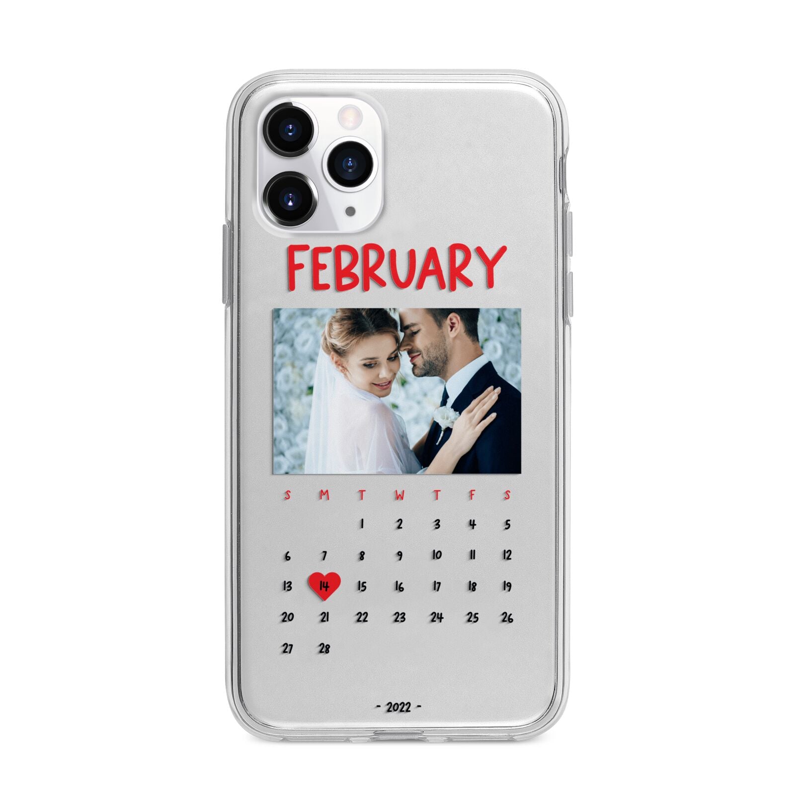 Photo Wedding Anniversary Apple iPhone 11 Pro in Silver with Bumper Case