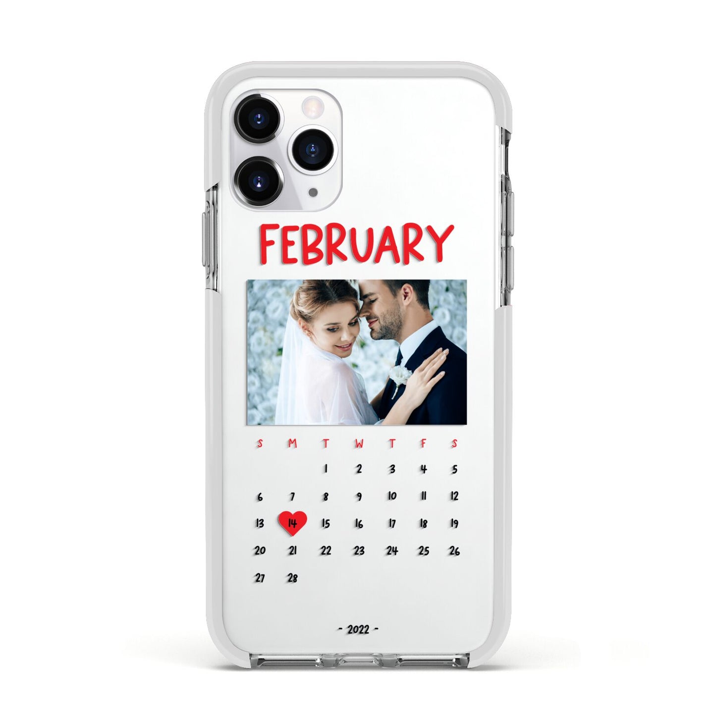 Photo Wedding Anniversary Apple iPhone 11 Pro in Silver with White Impact Case