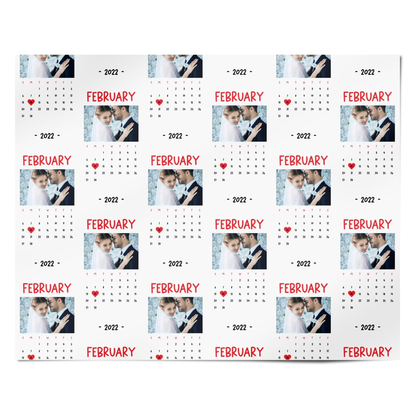 Photo Wedding Anniversary Personalised Wrapping Paper Alternative