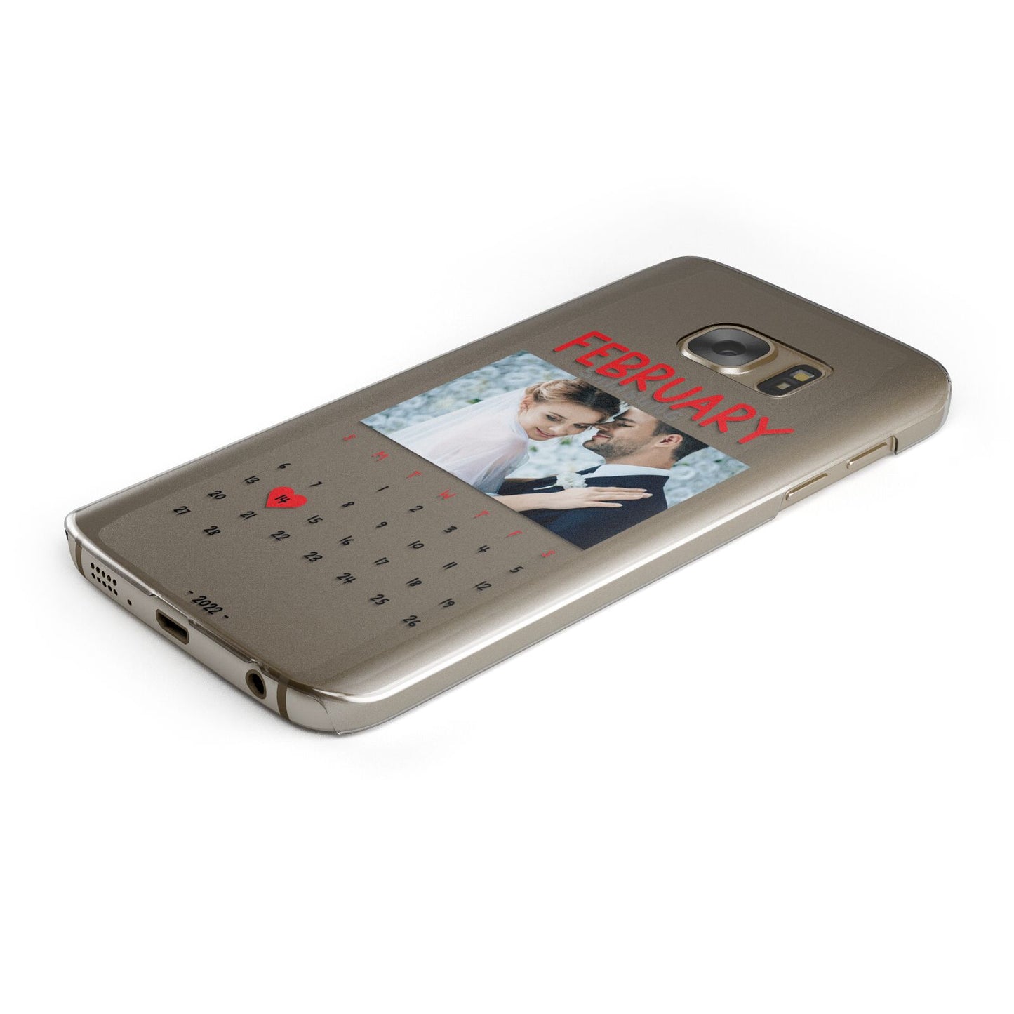 Photo Wedding Anniversary Protective Samsung Galaxy Case Angled Image