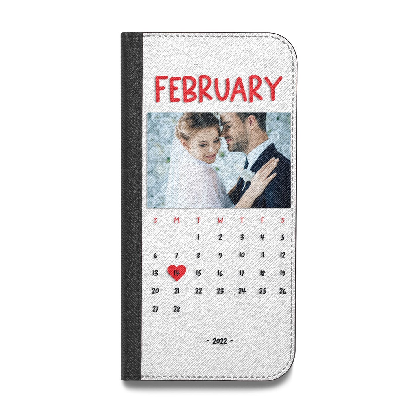 Photo Wedding Anniversary Vegan Leather Flip iPhone Case