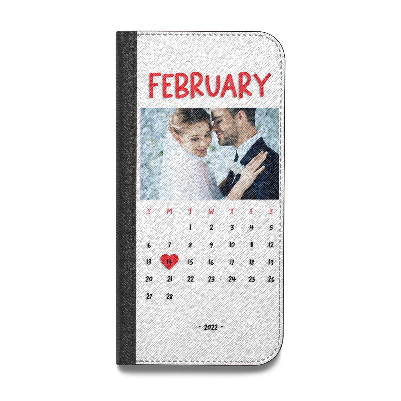 Photo Wedding Anniversary Vegan Leather Flip iPhone Case