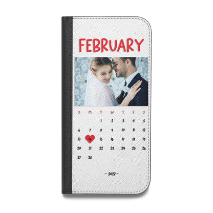 Photo Wedding Anniversary Vegan Leather Flip iPhone Case