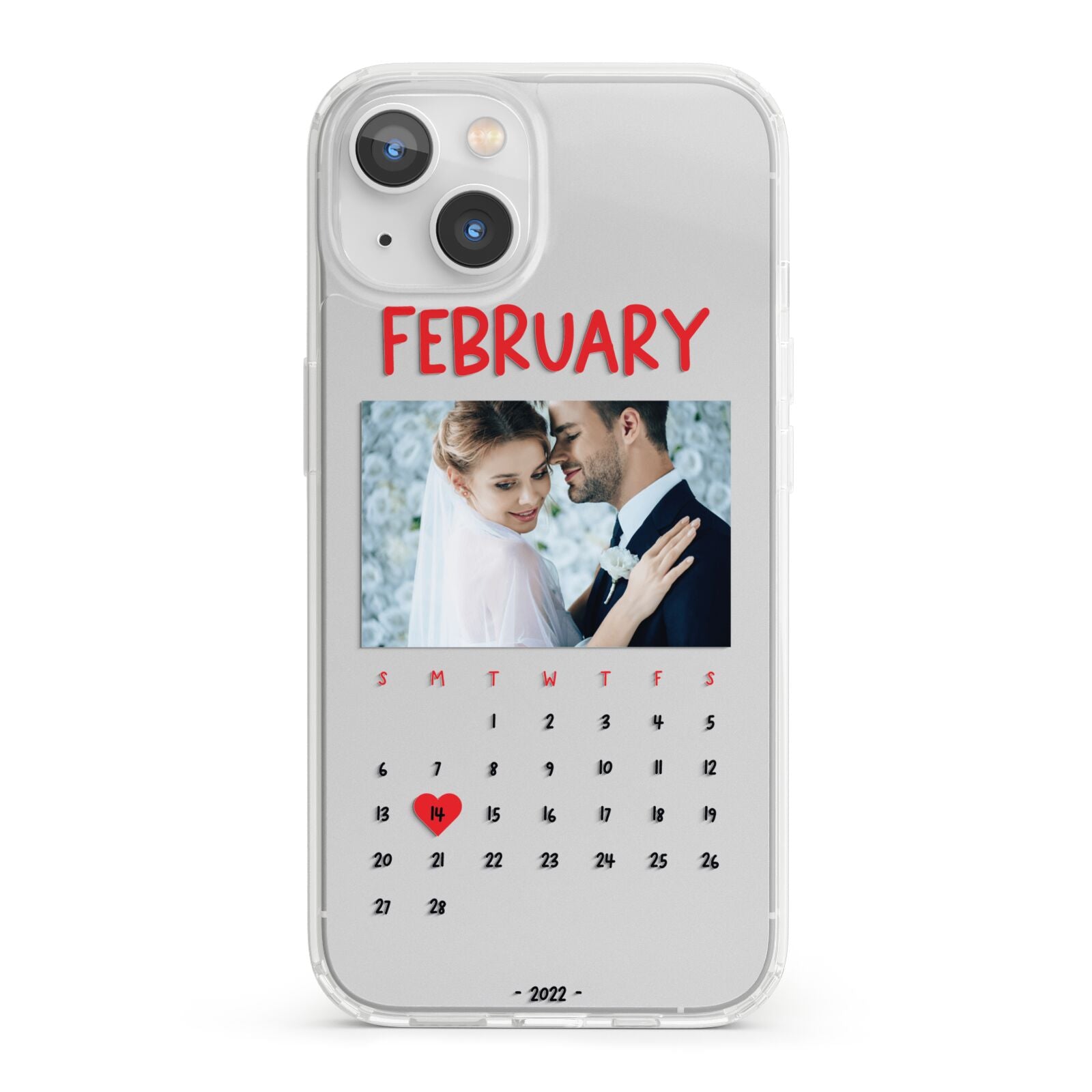 Photo Wedding Anniversary iPhone 13 Clear Bumper Case