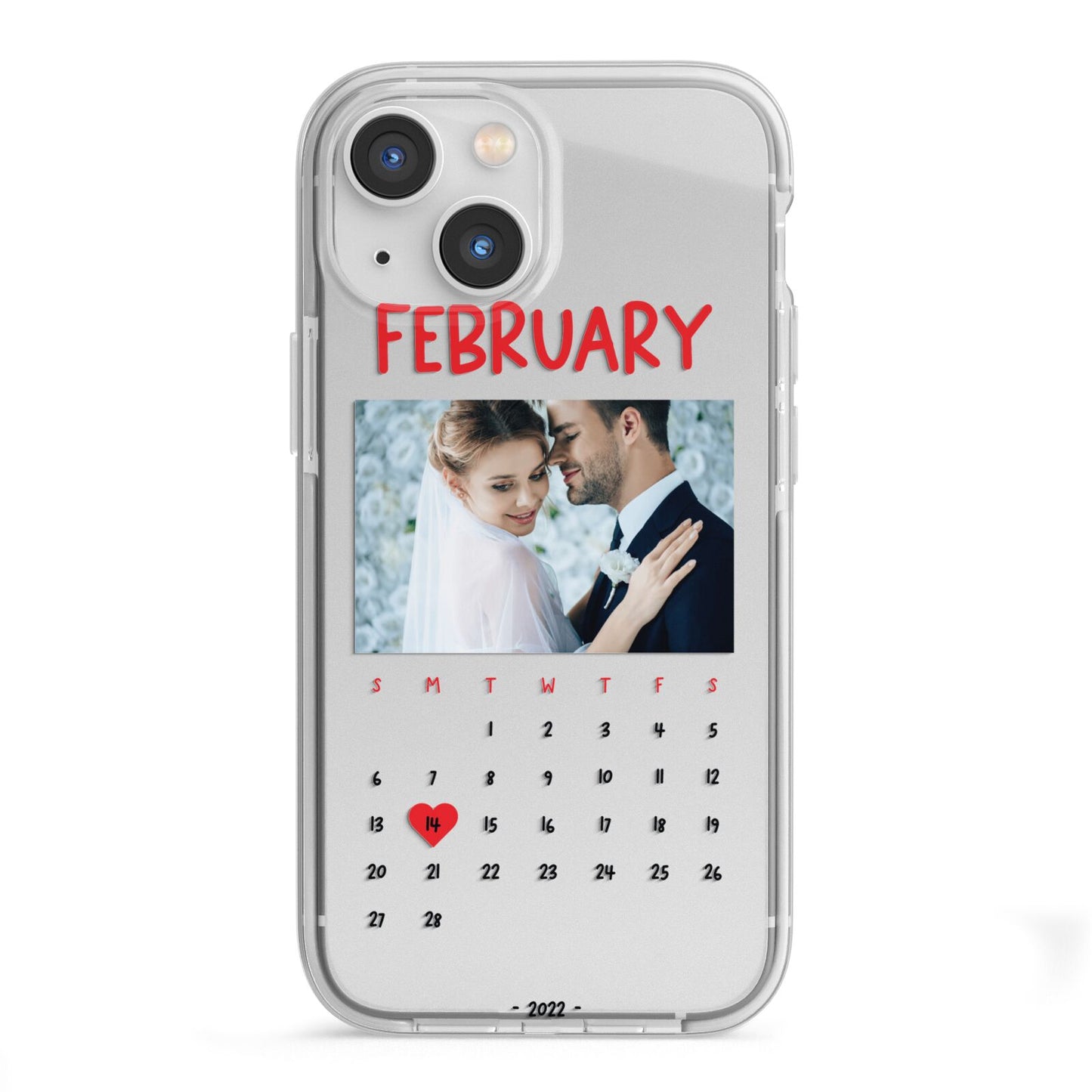 Photo Wedding Anniversary iPhone 13 Mini TPU Impact Case with White Edges