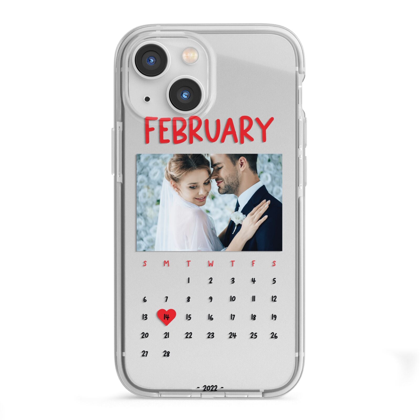 Photo Wedding Anniversary iPhone 13 Mini TPU Impact Case with White Edges