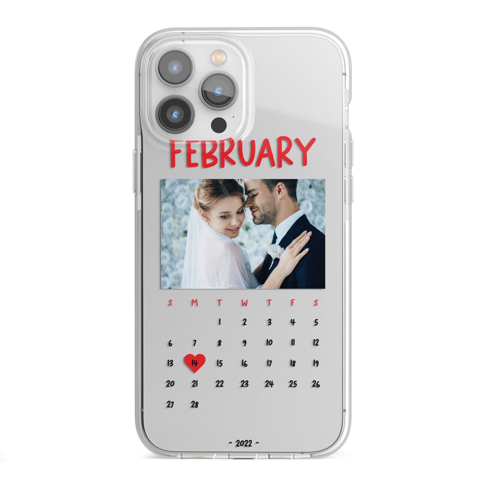 Photo Wedding Anniversary iPhone 13 Pro Max TPU Impact Case with White Edges