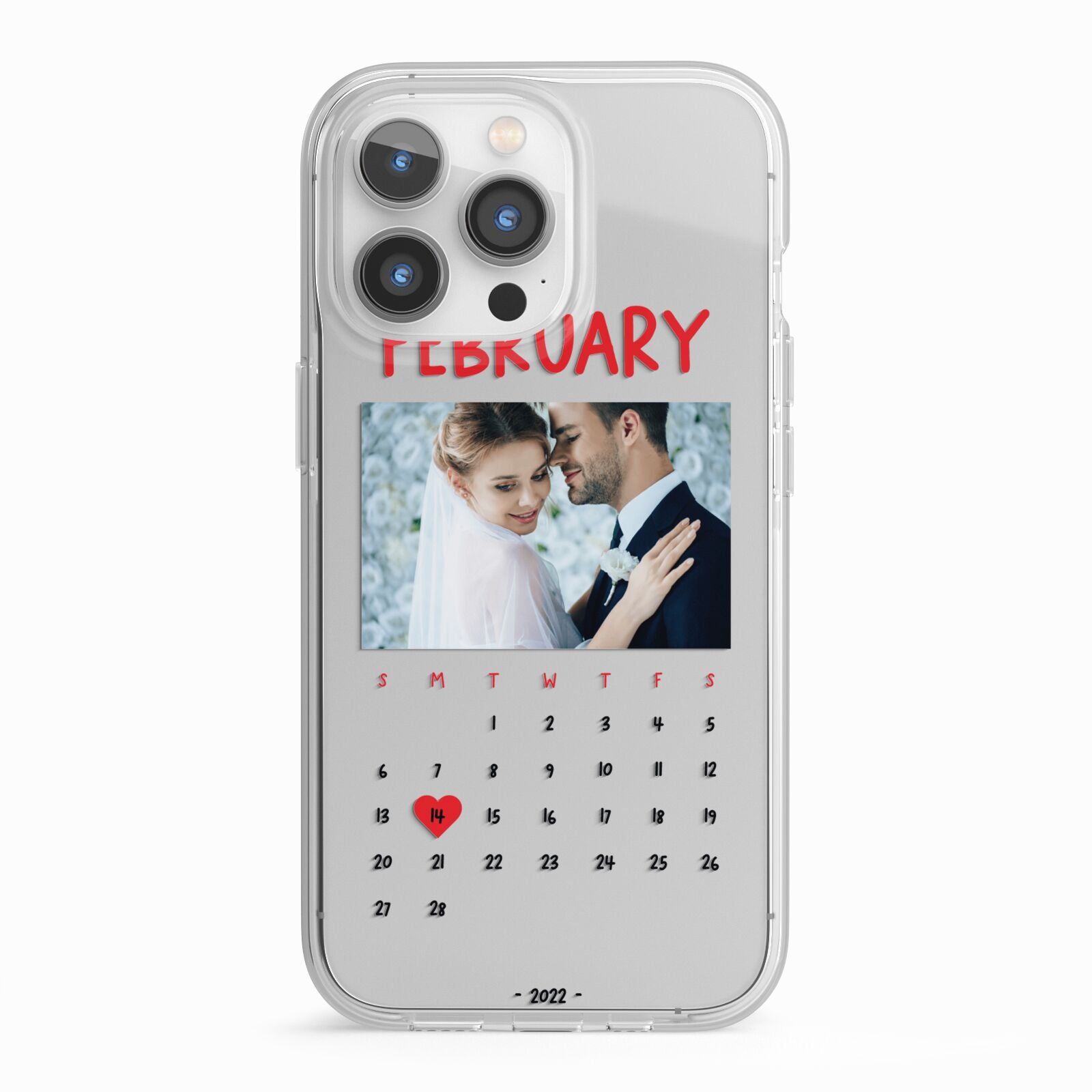 Photo Wedding Anniversary iPhone 13 Pro TPU Impact Case with White Edges