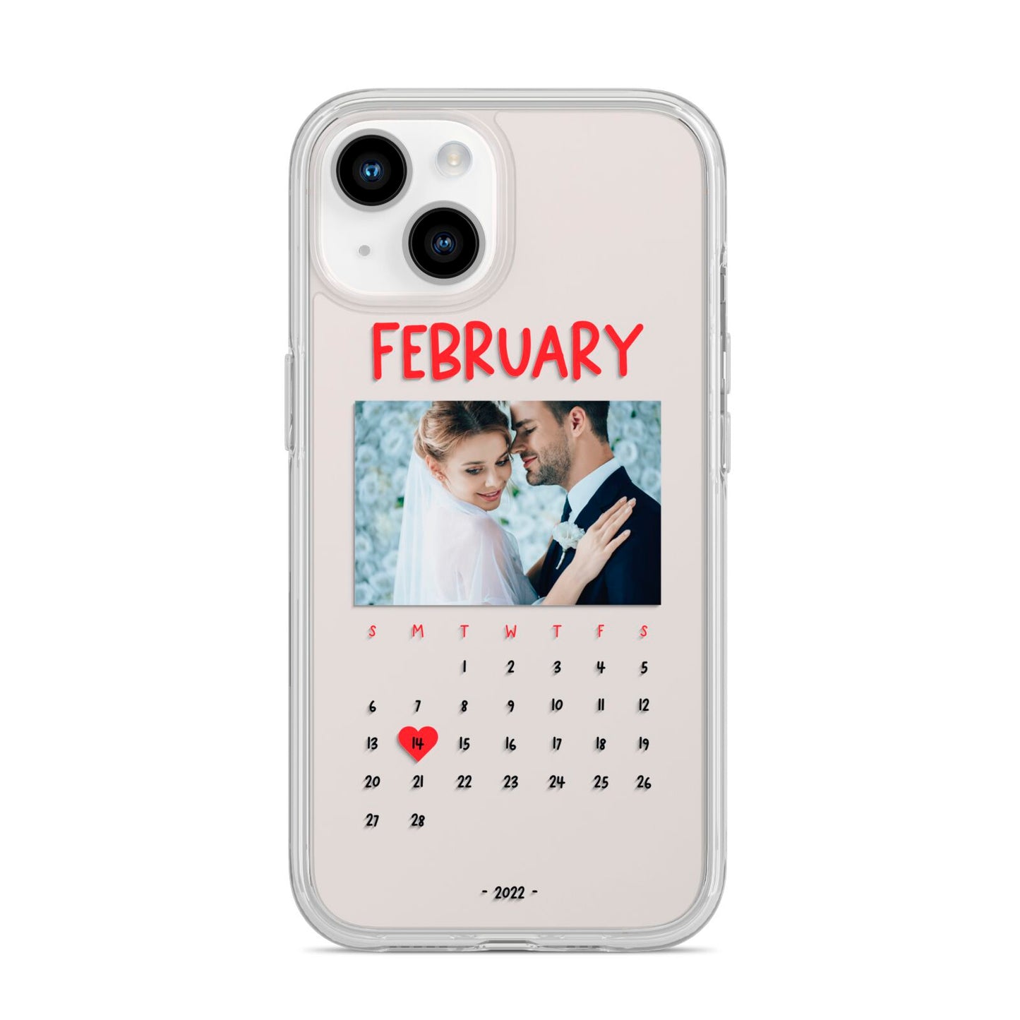 Photo Wedding Anniversary iPhone 14 Clear Tough Case Starlight