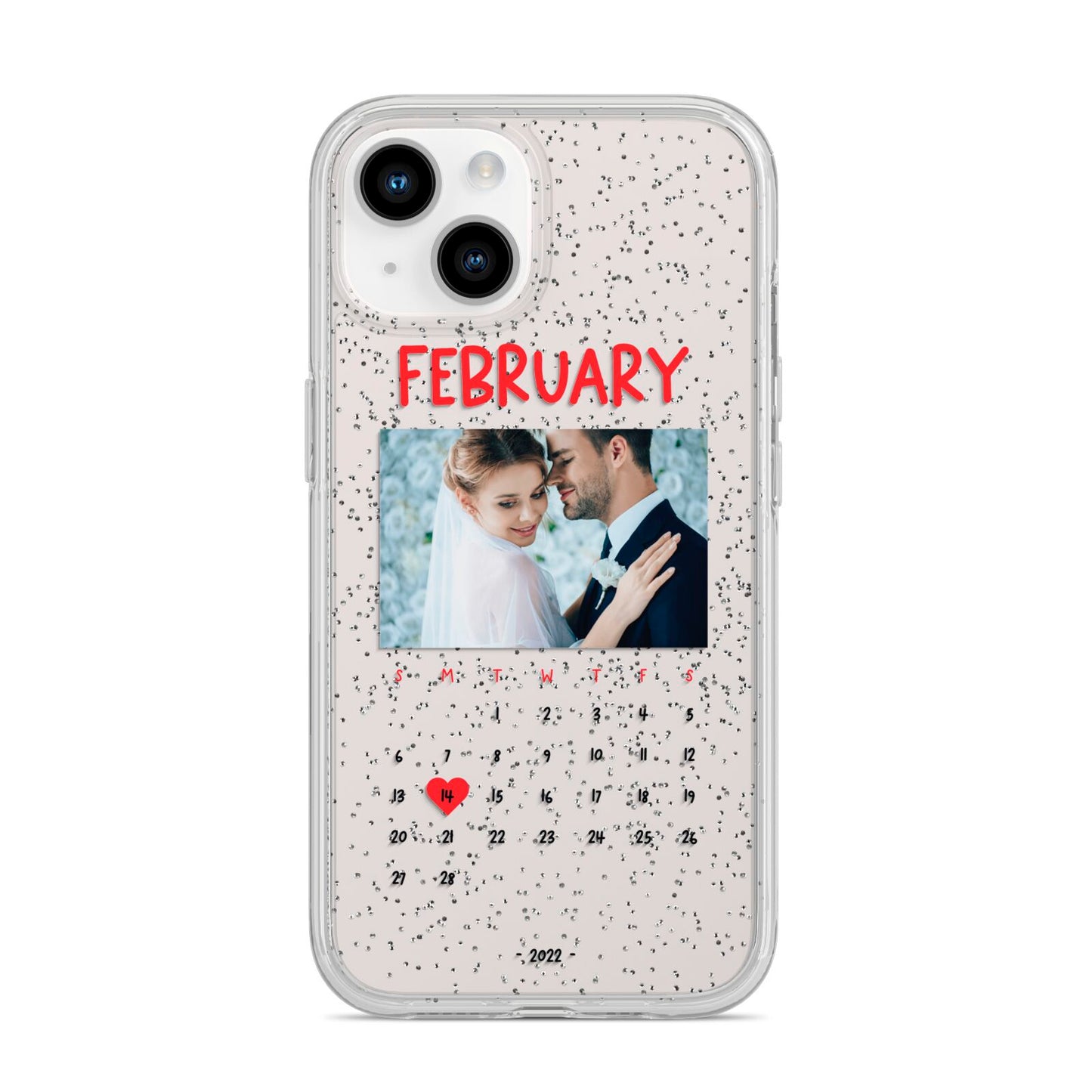 Photo Wedding Anniversary iPhone 14 Glitter Tough Case Starlight