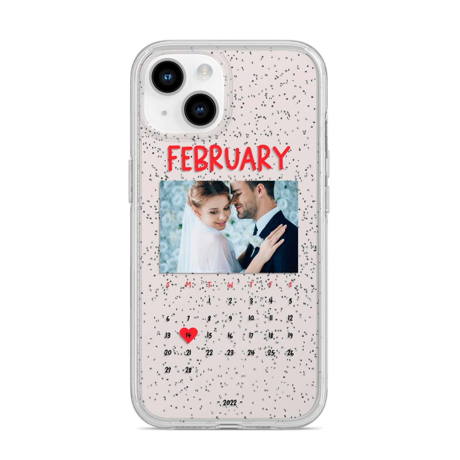 Photo Wedding Anniversary iPhone 14 Glitter Tough Case Starlight