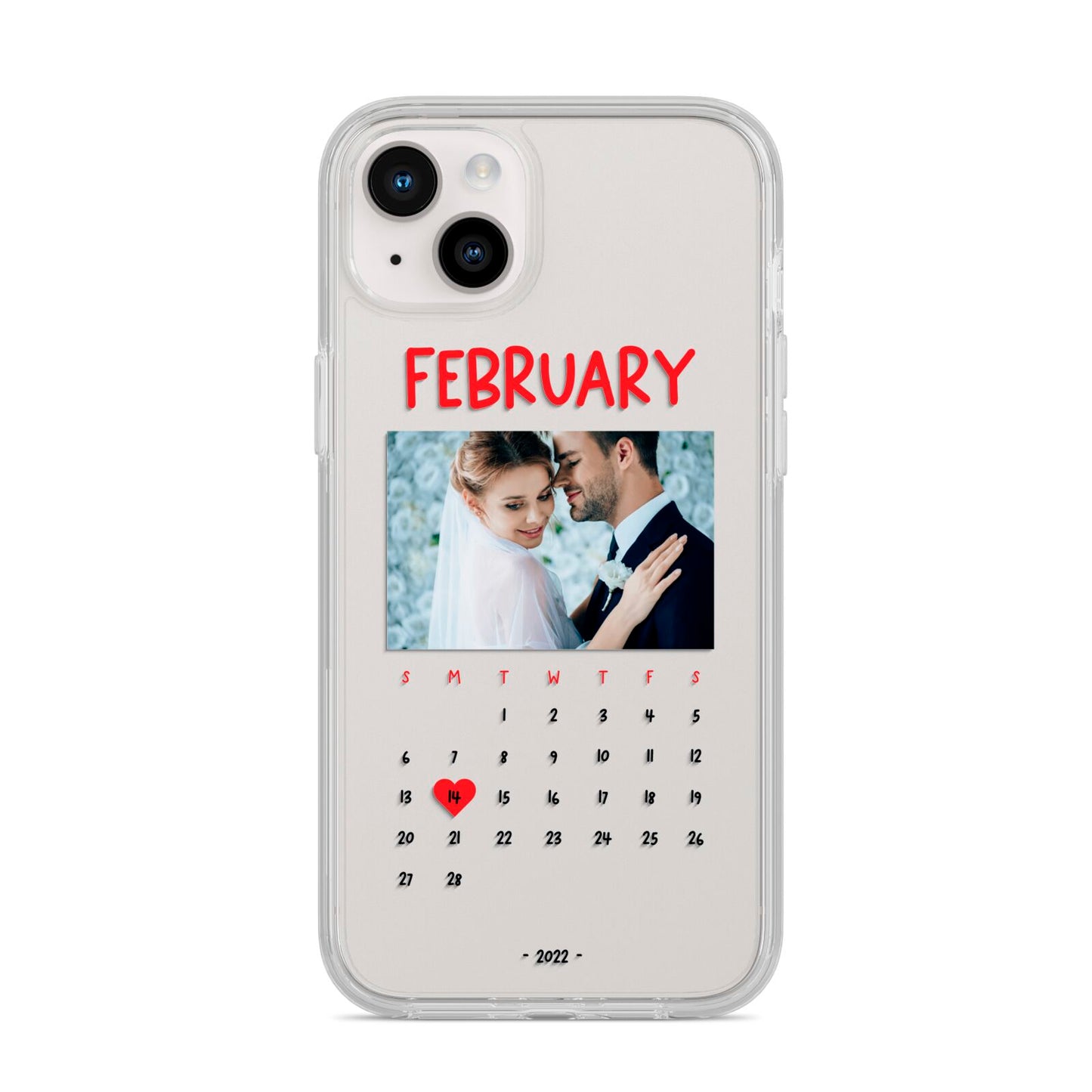 Photo Wedding Anniversary iPhone 14 Plus Clear Tough Case Starlight