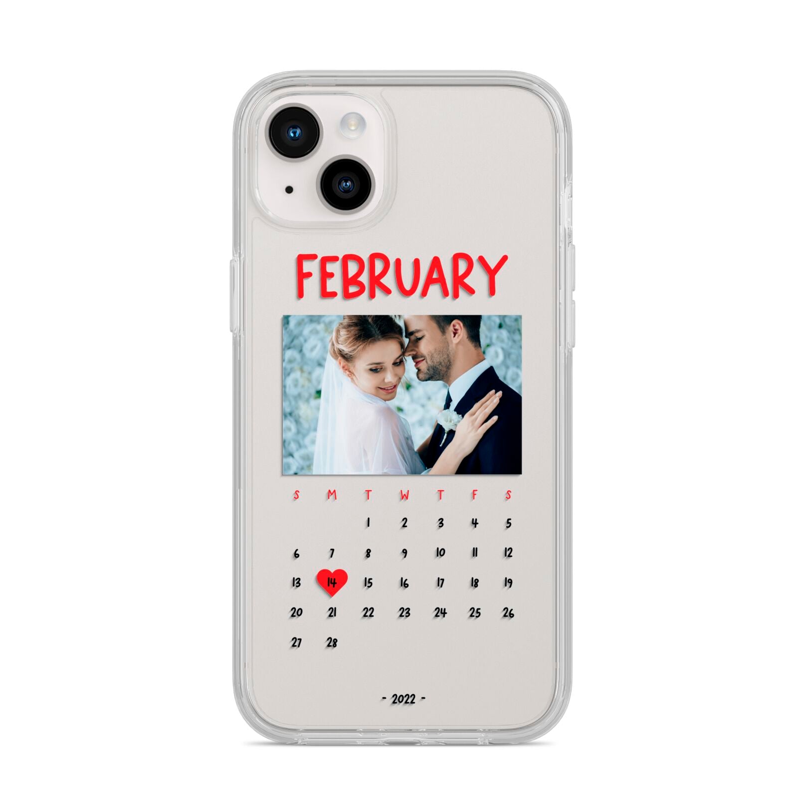 Photo Wedding Anniversary iPhone 14 Plus Clear Tough Case Starlight