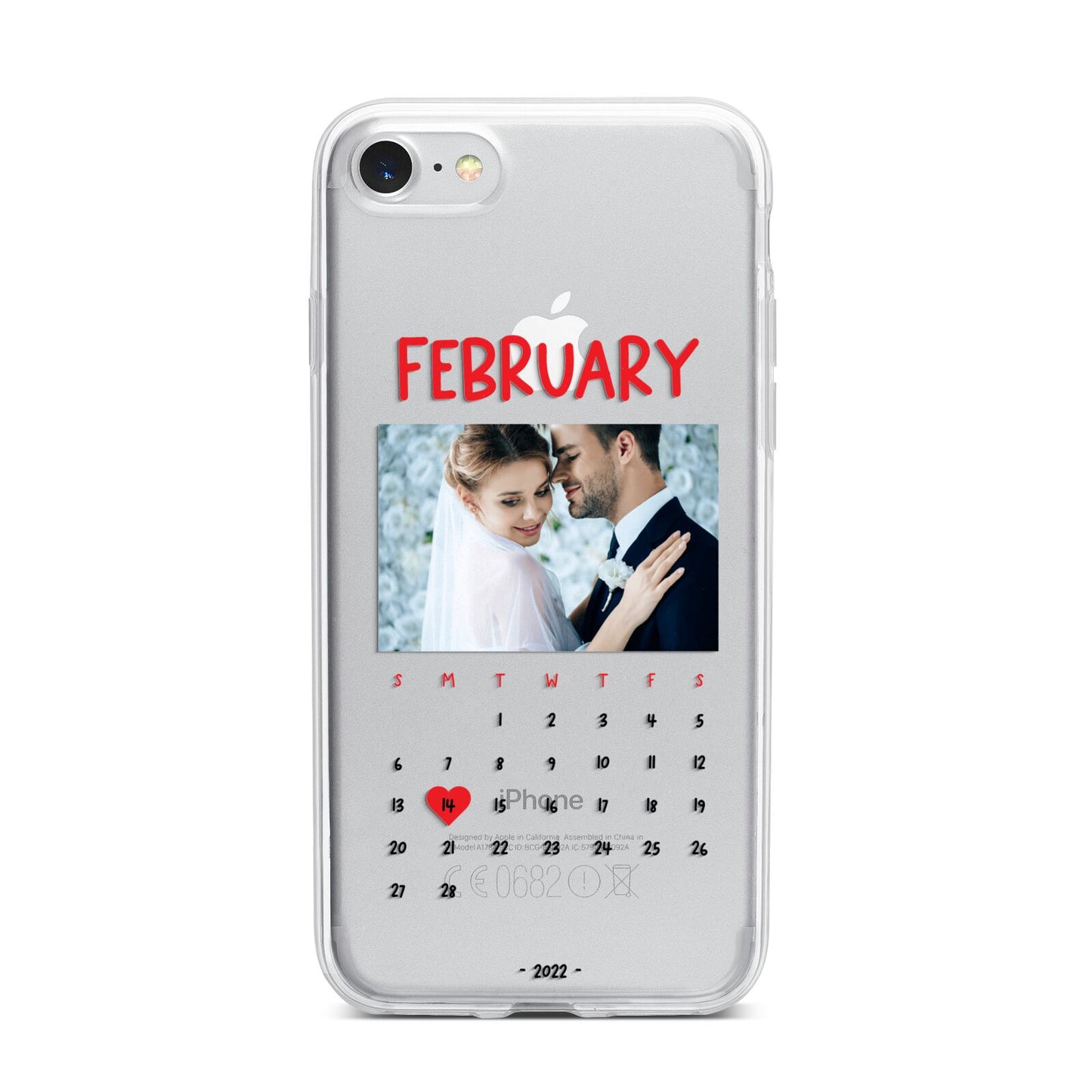 Photo Wedding Anniversary iPhone 7 Bumper Case on Silver iPhone