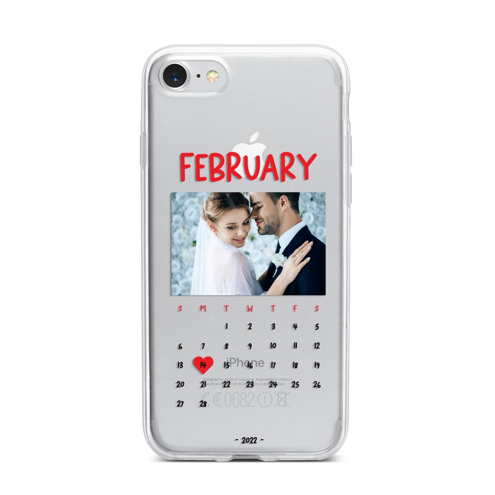 Photo Wedding Anniversary iPhone 7 Bumper Case on Silver iPhone