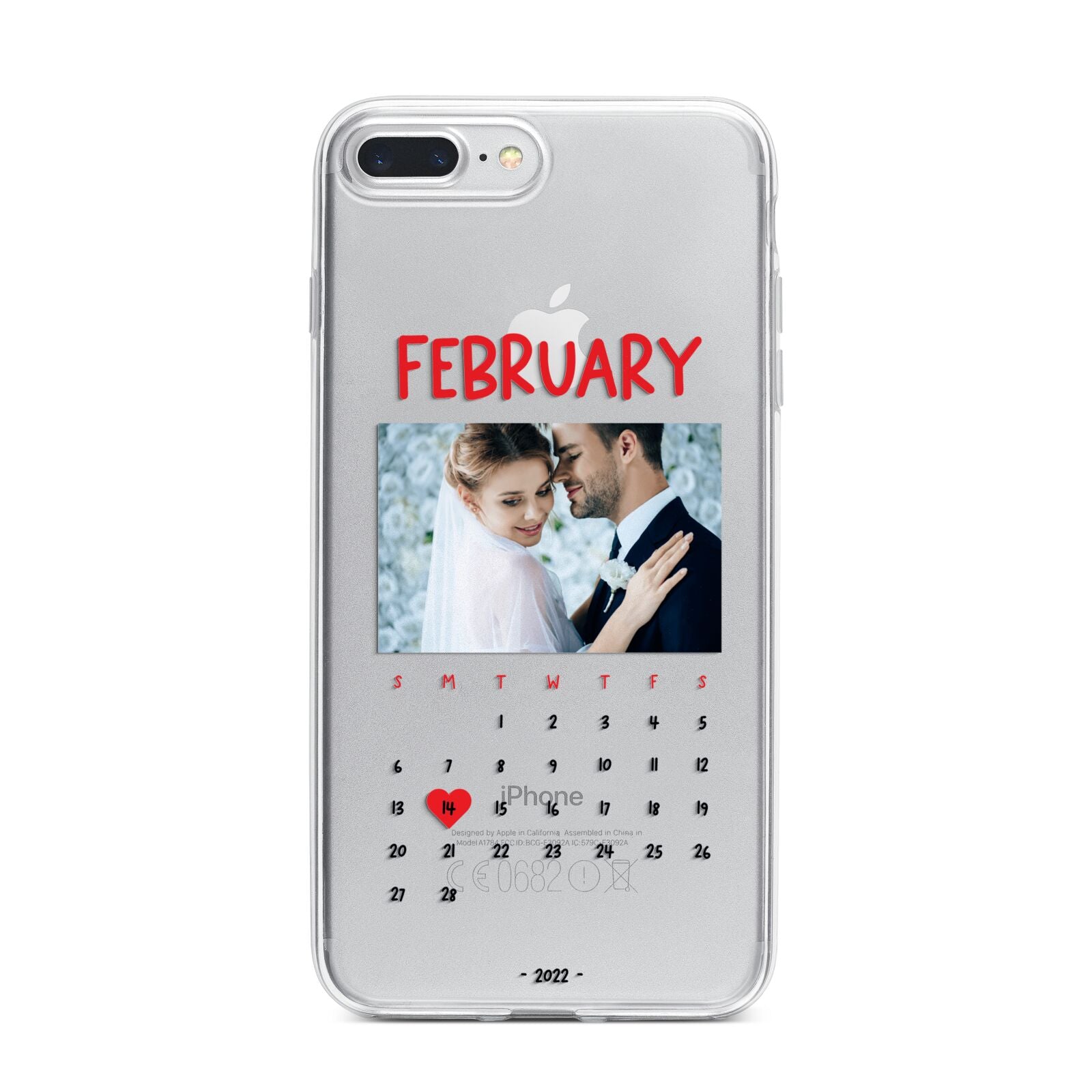 Photo Wedding Anniversary iPhone 7 Plus Bumper Case on Silver iPhone