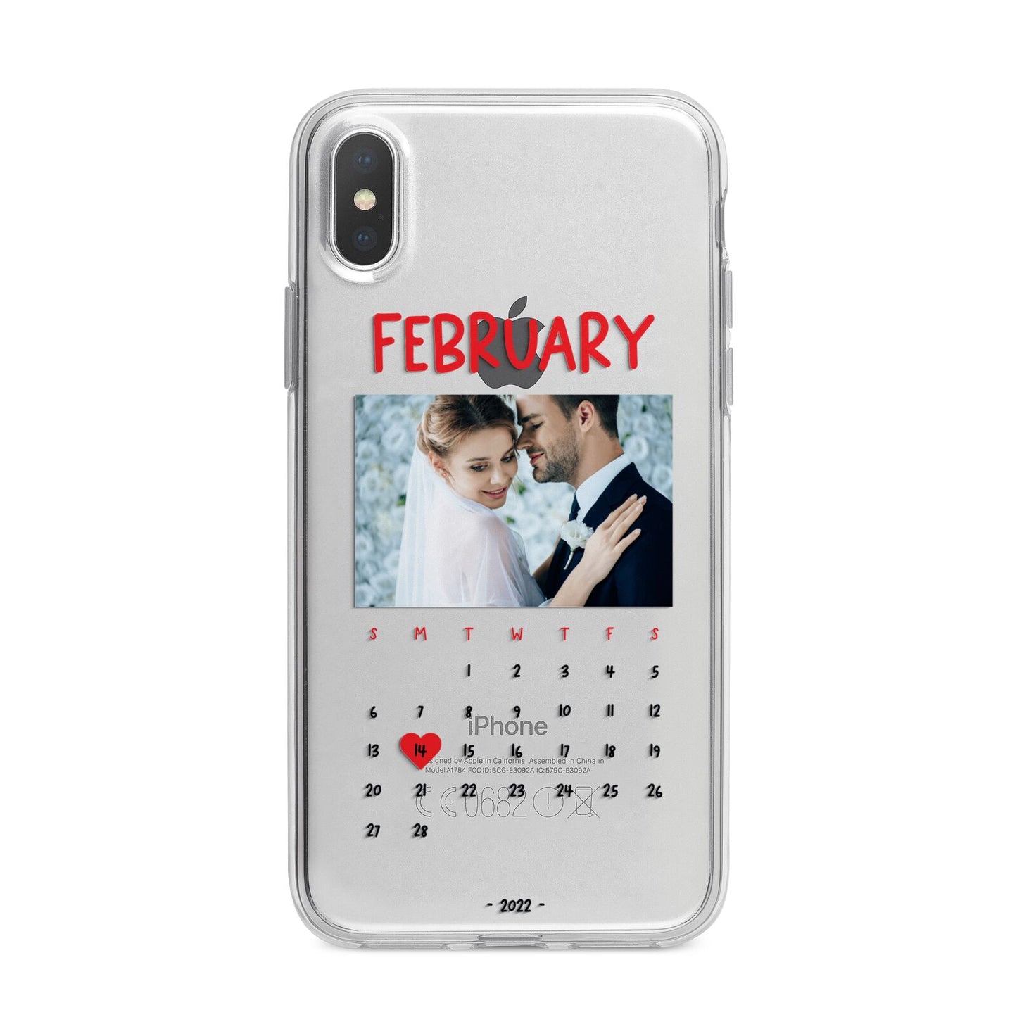 Photo Wedding Anniversary iPhone X Bumper Case on Silver iPhone Alternative Image 1