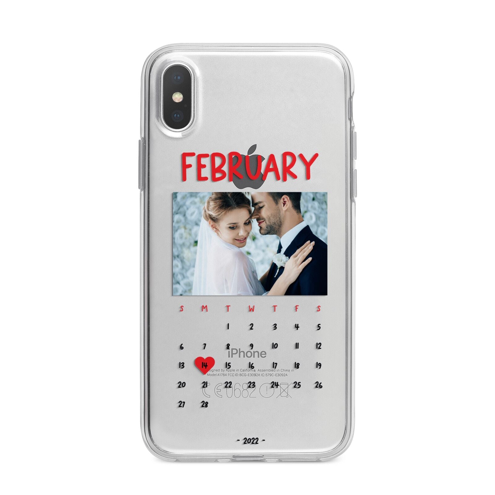 Photo Wedding Anniversary iPhone X Bumper Case on Silver iPhone Alternative Image 1