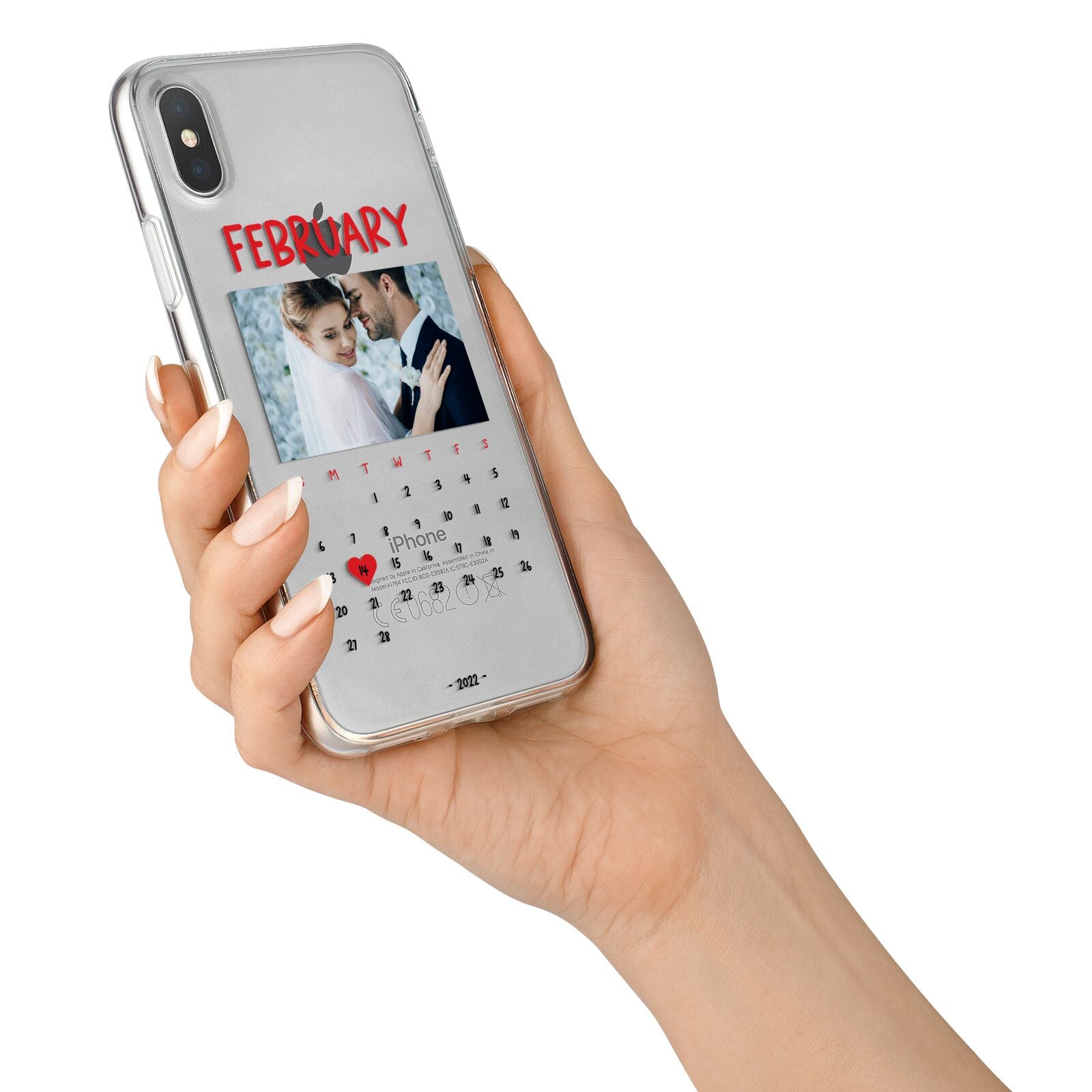 Photo Wedding Anniversary iPhone X Bumper Case on Silver iPhone Alternative Image 2