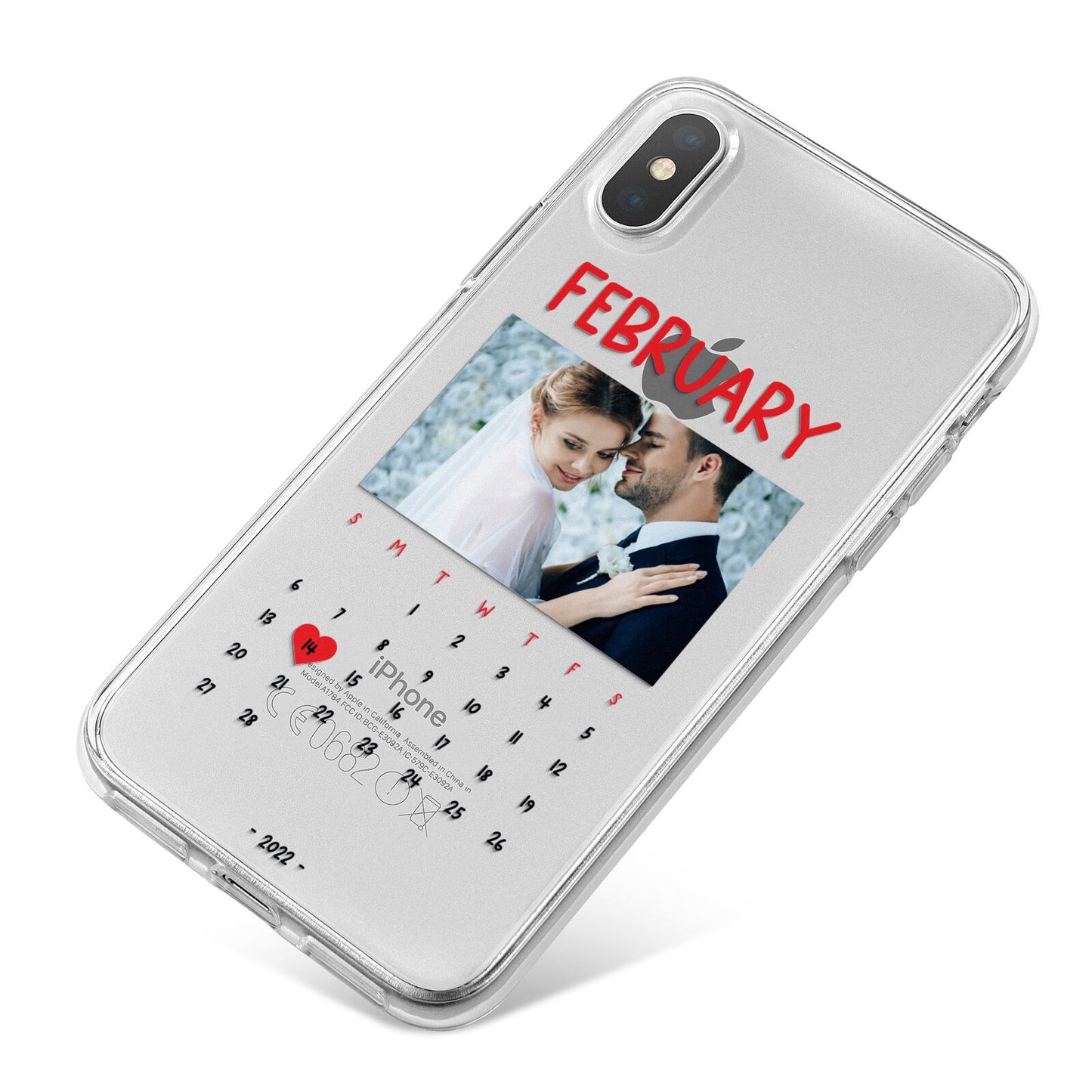 Photo Wedding Anniversary iPhone X Bumper Case on Silver iPhone