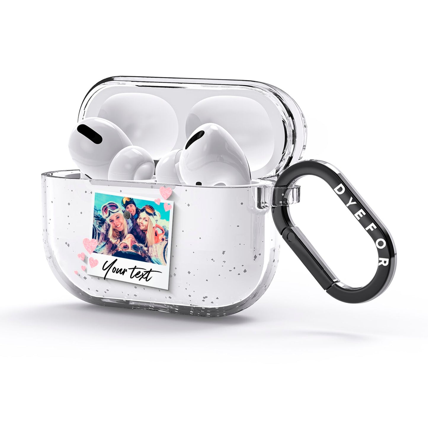 Photo with Text AirPods Glitter Case 3rd Gen Side Image
