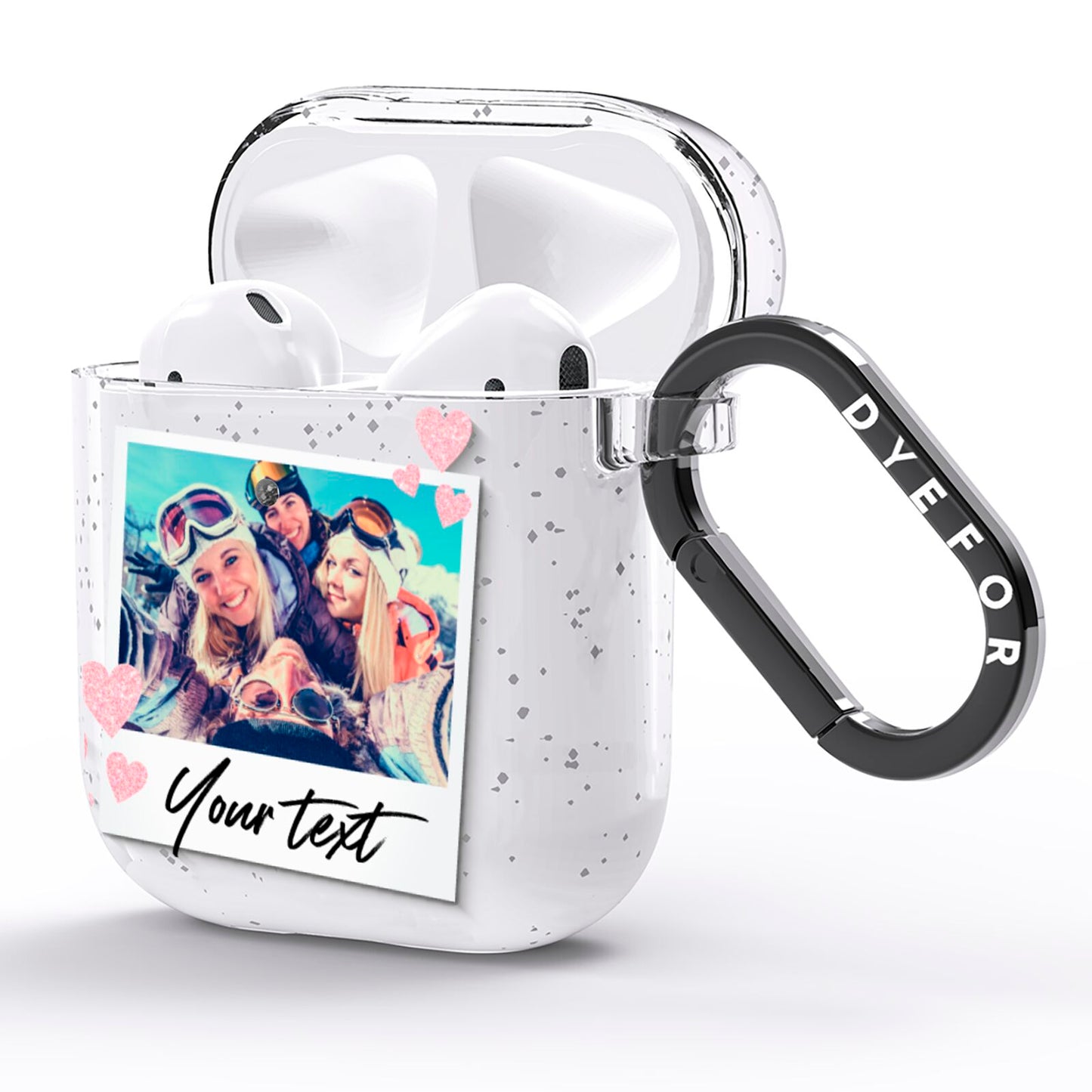 Photo with Text AirPods Glitter Case Side Image