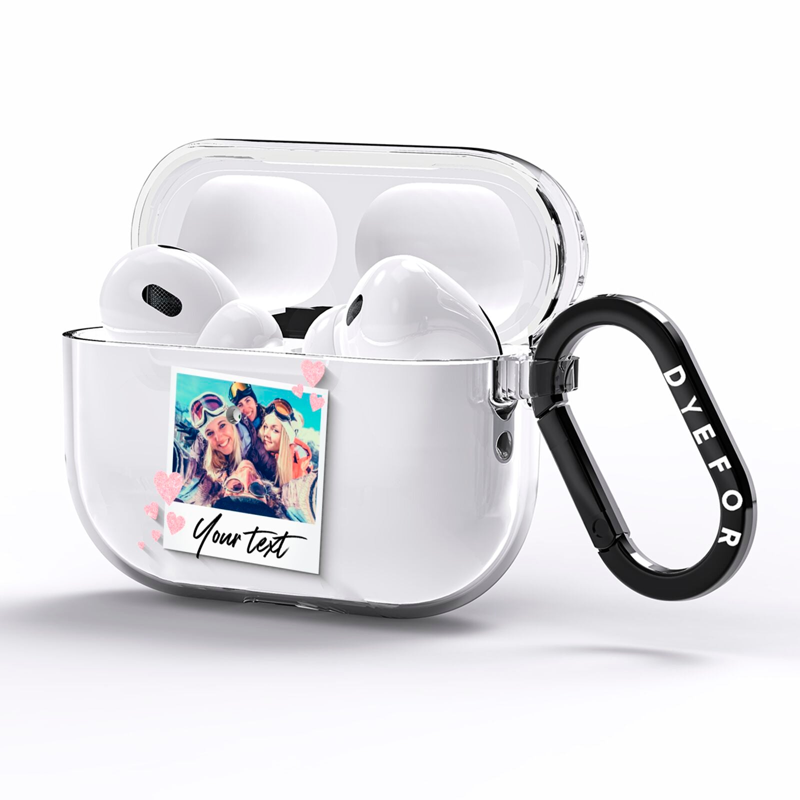 Photo with Text AirPods Pro Clear Case Side Image