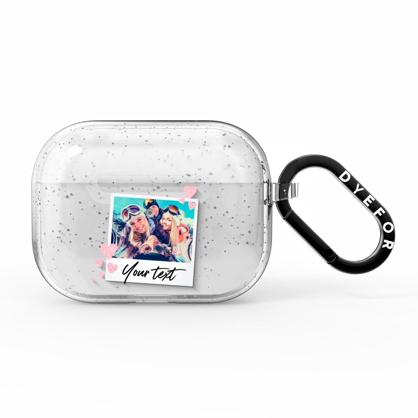 Photo with Text AirPods Pro Glitter Case