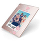 Photo with Text Apple iPad Case on Rose Gold iPad Side View