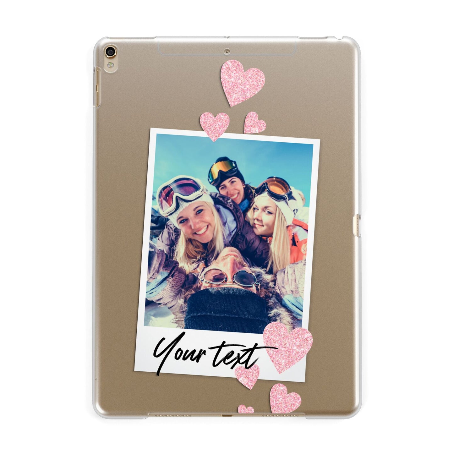 Photo with Text Apple iPad Gold Case