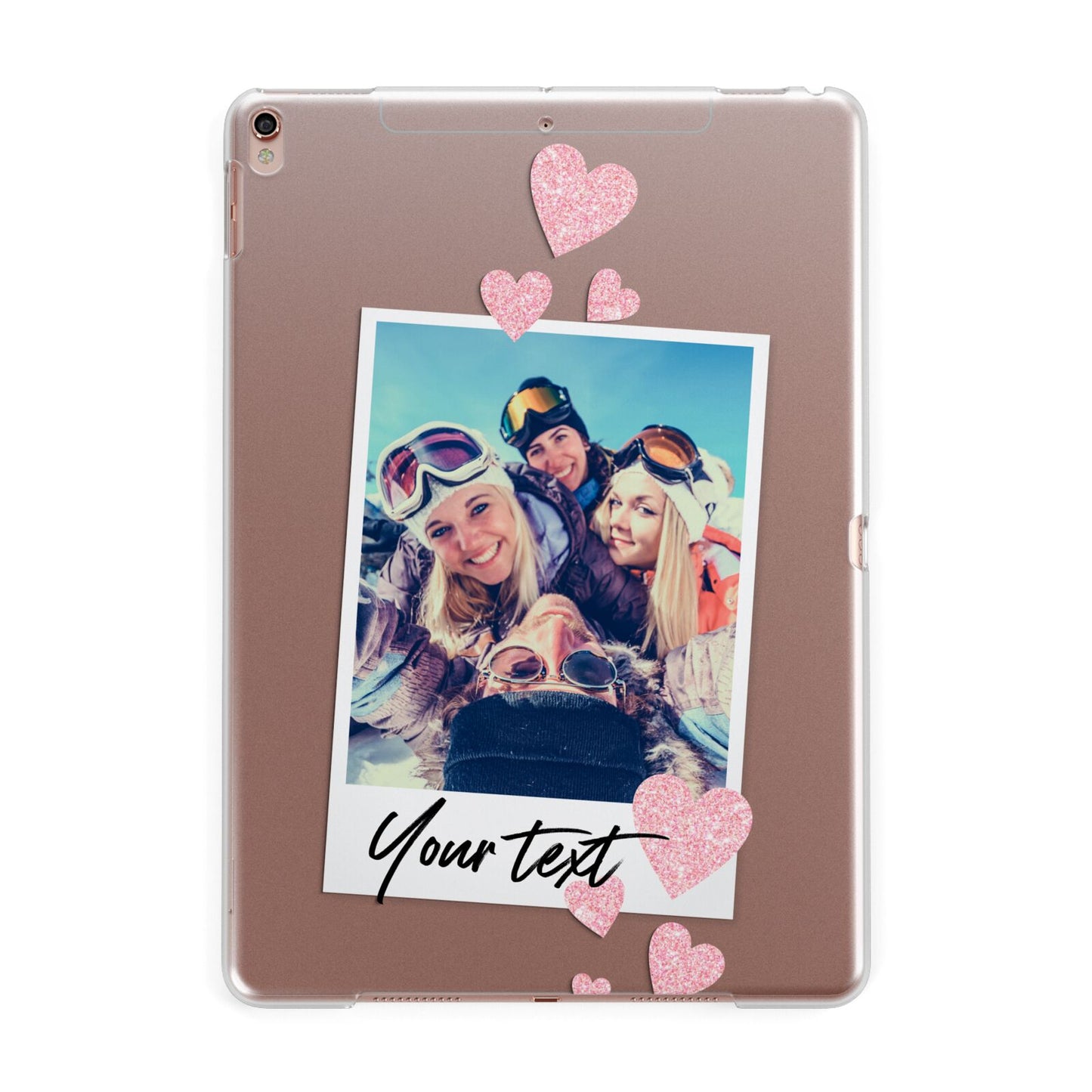 Photo with Text Apple iPad Rose Gold Case