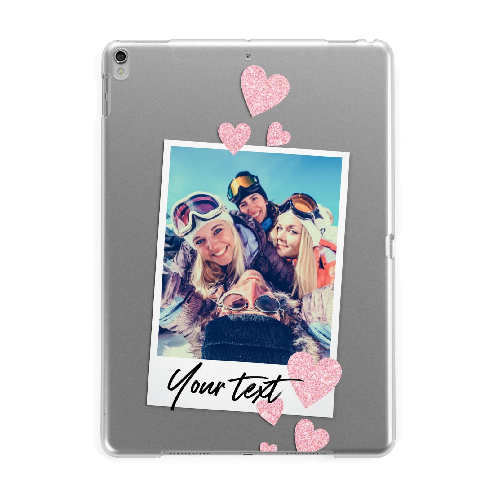 Photo with Text Apple iPad Silver Case