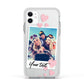Photo with Text Apple iPhone 11 in White with White Impact Case