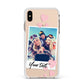 Photo with Text Apple iPhone Xs Max Impact Case White Edge on Gold Phone