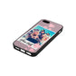 Photo with Text Lotus Saffiano Leather iPhone 5 Case Side Angle