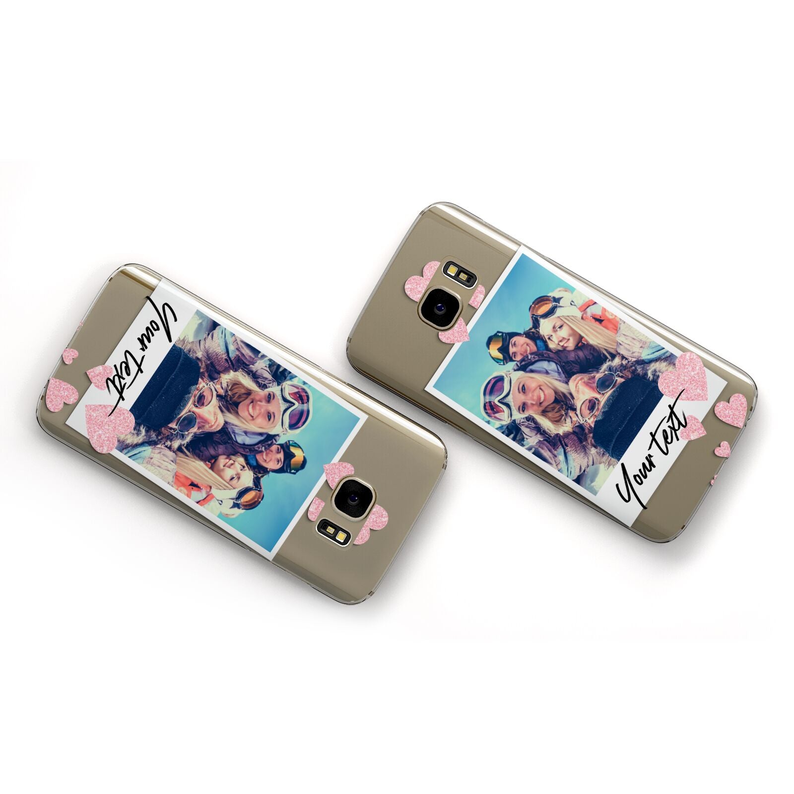 Photo with Text Samsung Galaxy Case Flat Overview