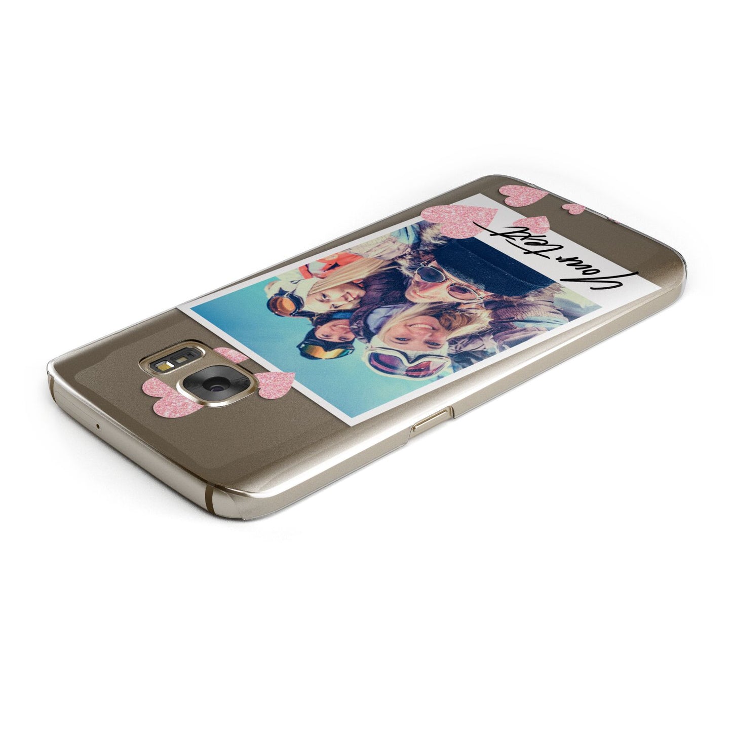 Photo with Text Samsung Galaxy Case Top Cutout