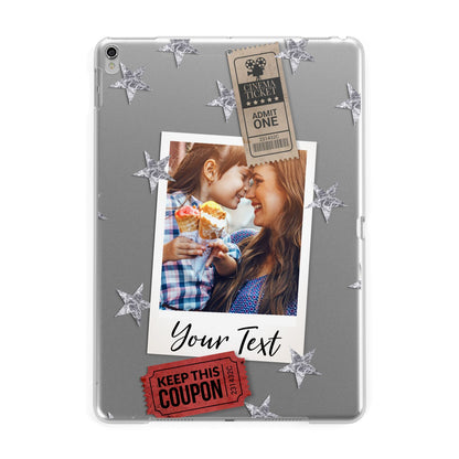 Photo with Text Star Pattern Apple iPad Silver Case