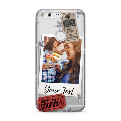 Photo with Text Star Pattern Google Pixel Case