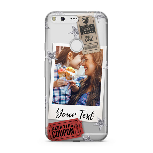 Photo with Text Star Pattern Google Pixel Case