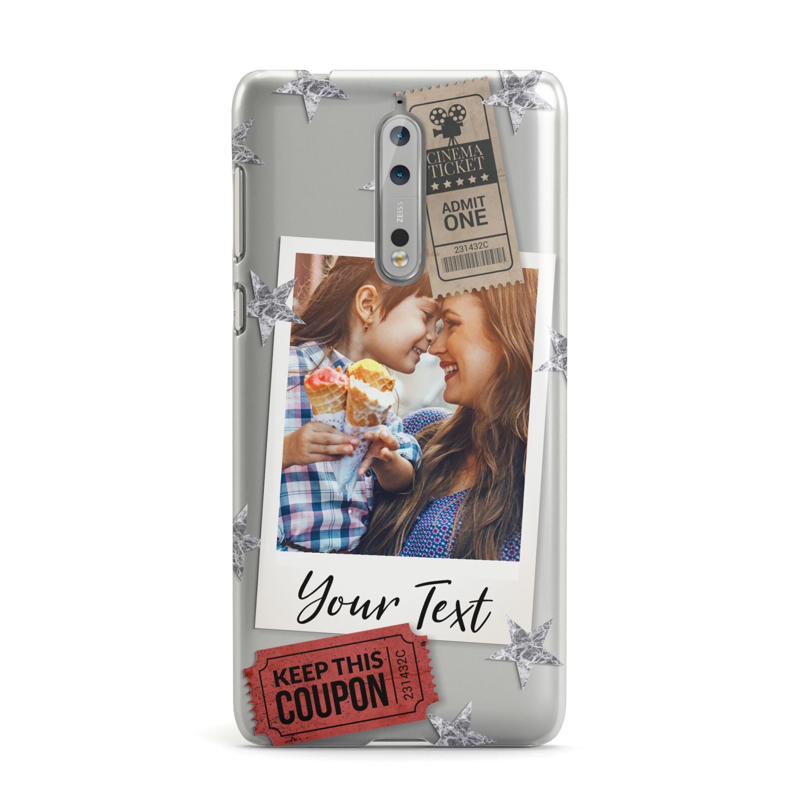 Photo with Text Star Pattern Nokia Case