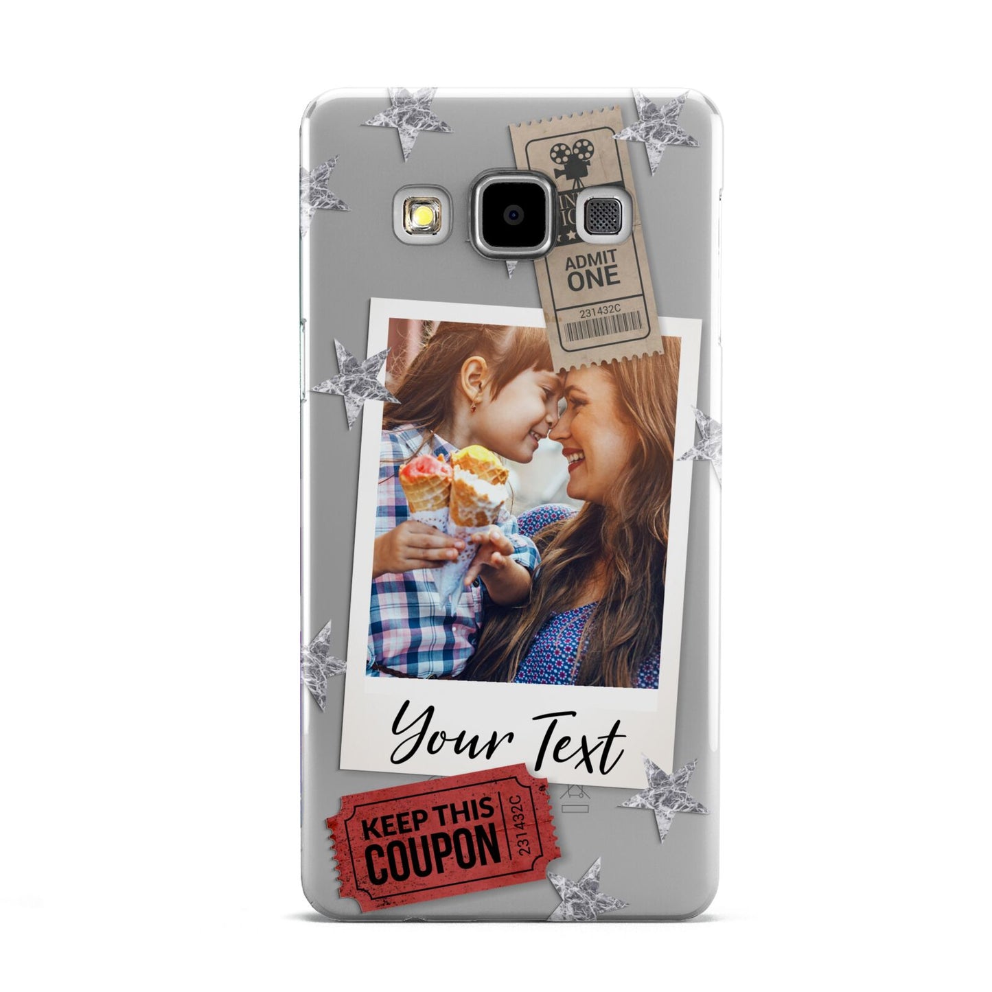 Photo with Text Star Pattern Samsung Galaxy A5 Case